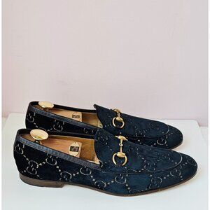 Gucci Jordaan Blue Velvet Loafer